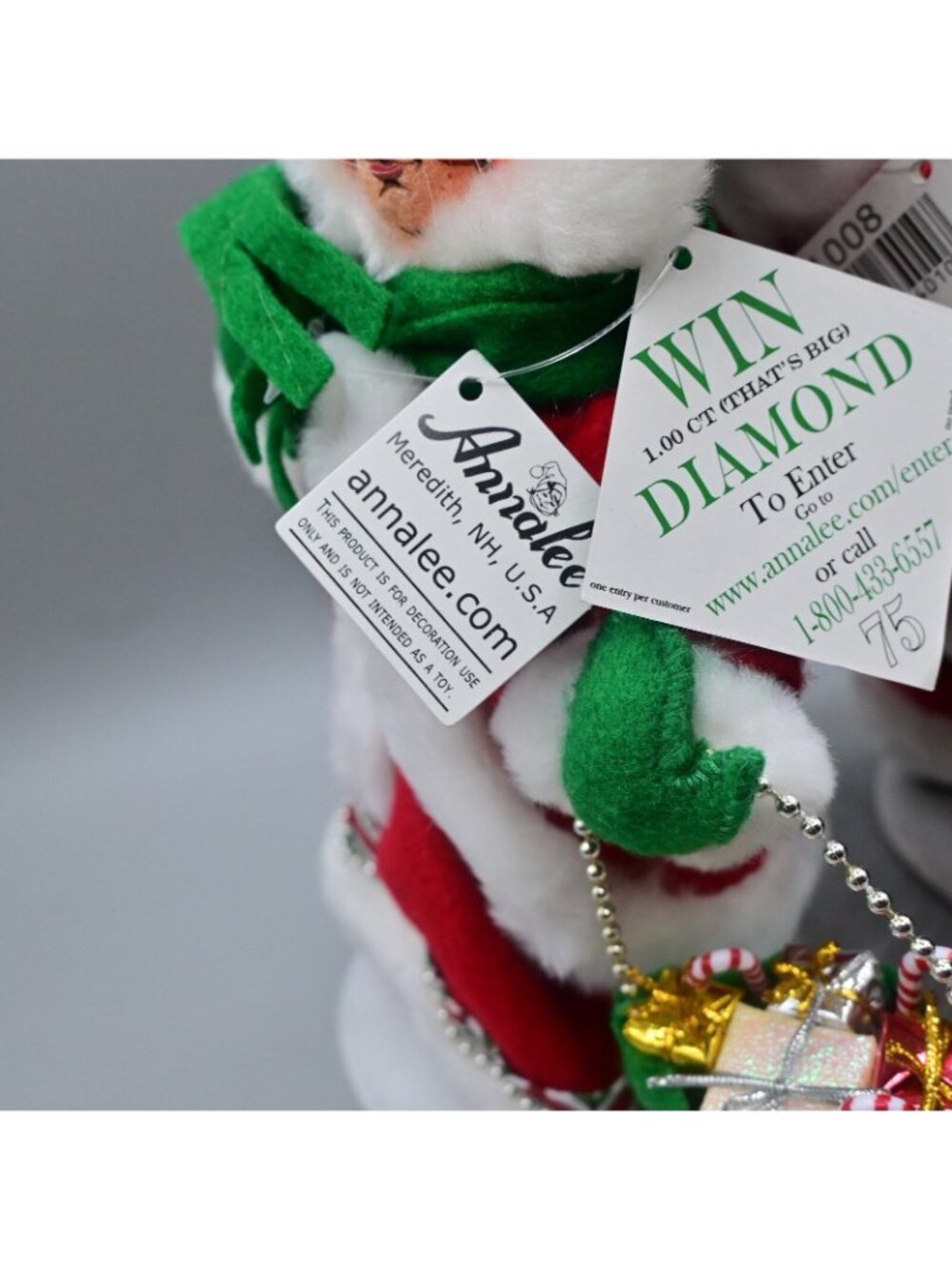 Annalee Christmas Candy Santa & Mrs. Christmas Candy Pair Of 2 - Picture 7 of 7